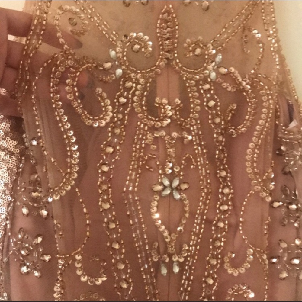 Sequined Rose Gold Dress - Picture 4 of 6